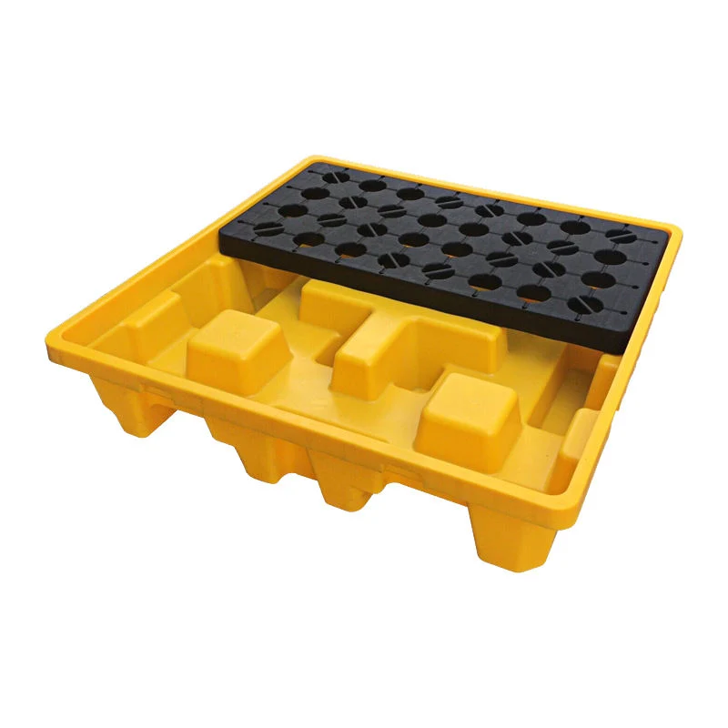 Hot Selling Factory Supplier Wholesale/Supplier Safety Industrial 2 Drum 4drum Plastic Spill Pallet