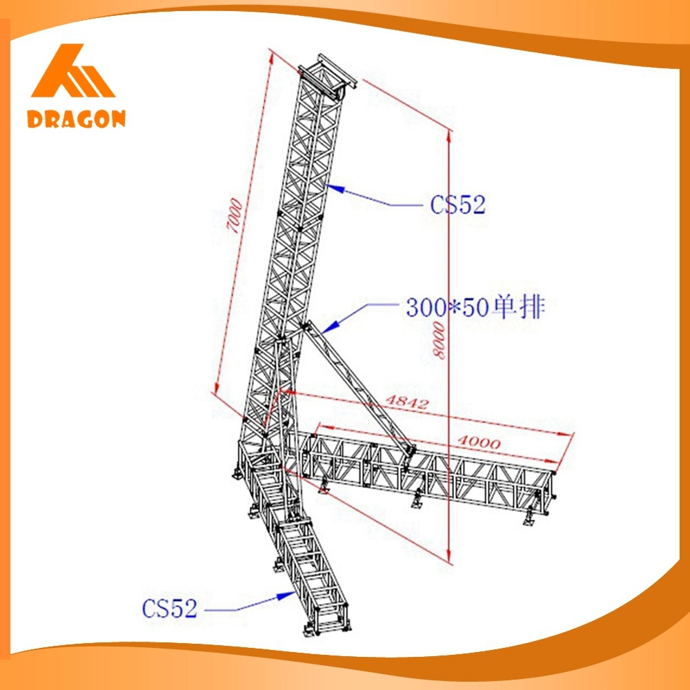 Price PA Speaker Tower Truss Aluminum Speaker Truss System for Stage Event Audio System Equipment