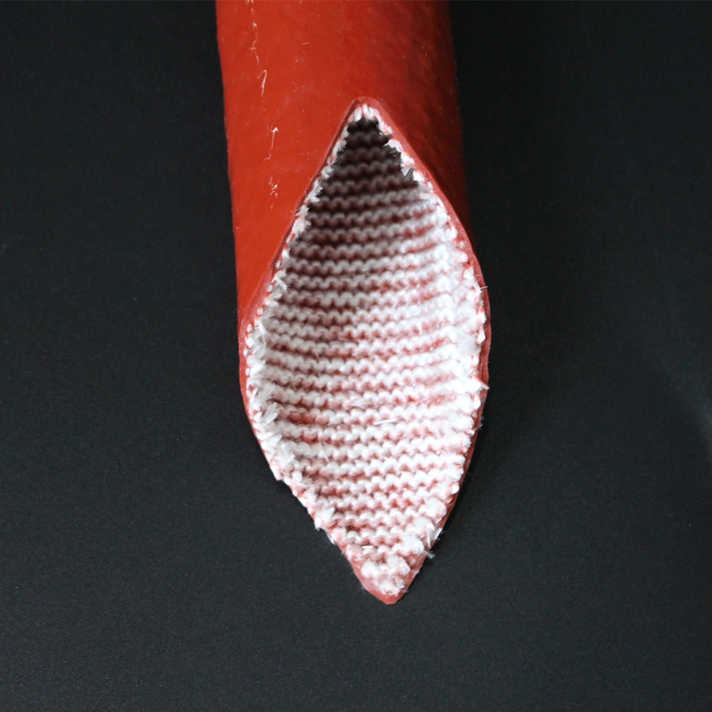 Iron Oxide Red Silicone Rubber Coated Fibreglass Silitube Heat-Resistance Protection Tube