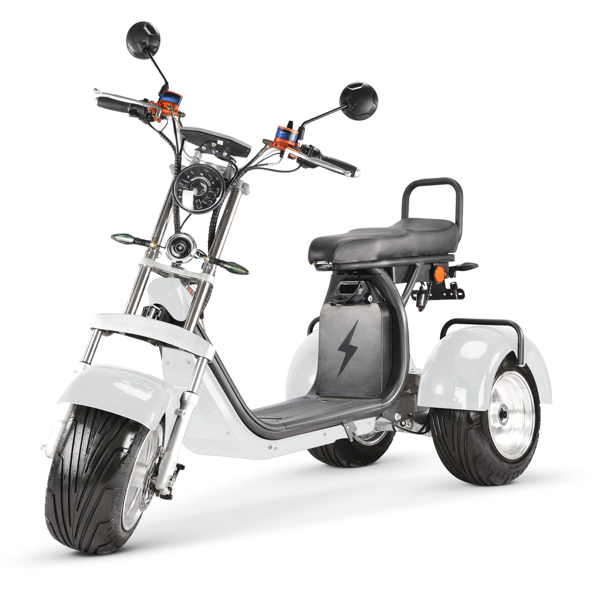 China concesionario Haley 3 ruedas Moto de 60V 12Tres Wheeler Citycoco triciclo moto Scooter eléctrica Trike adulto