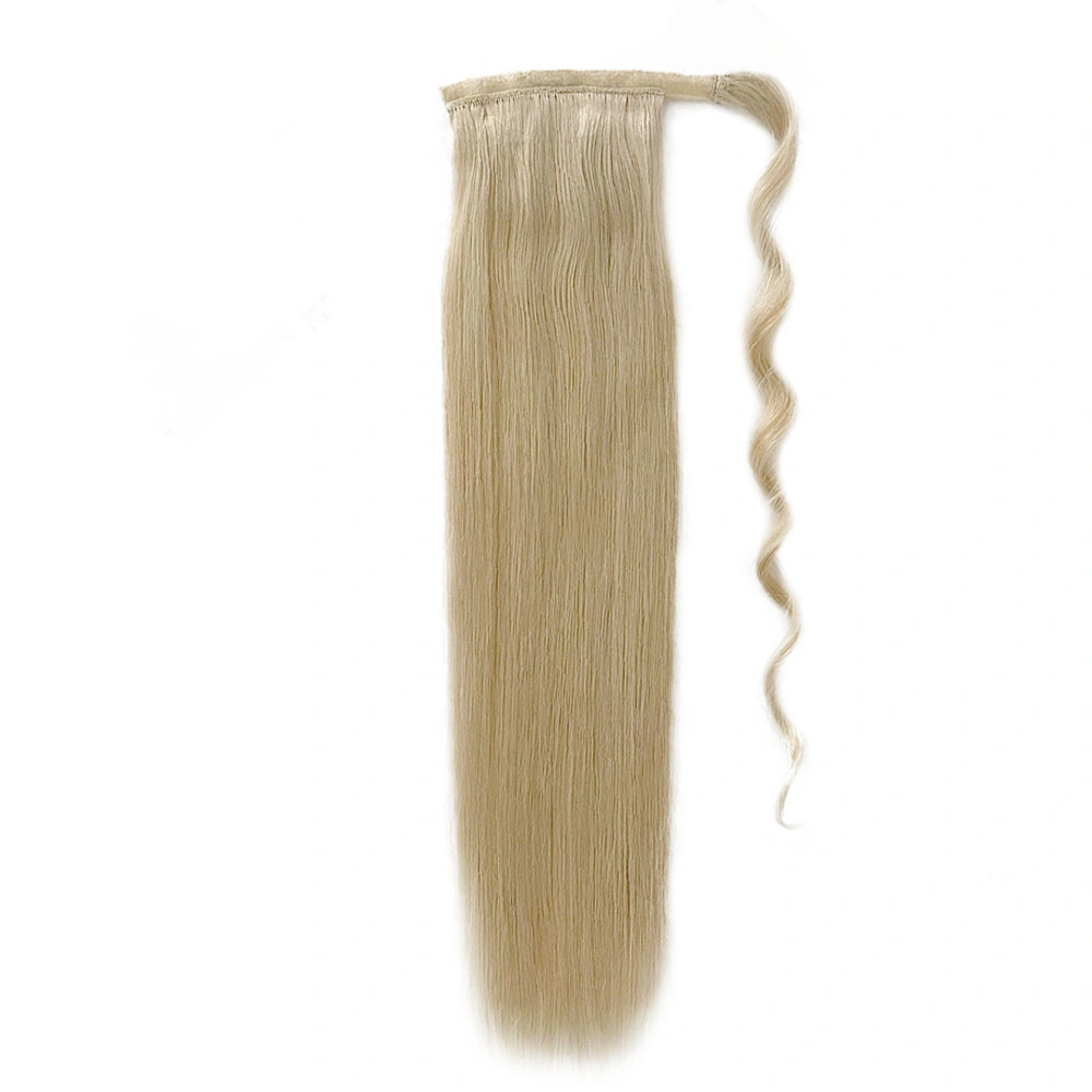 Long Blonde Ponytail Hair Extension, Kinky Straight\Curly Human Hair Ponytails 20 Inch Ponytail