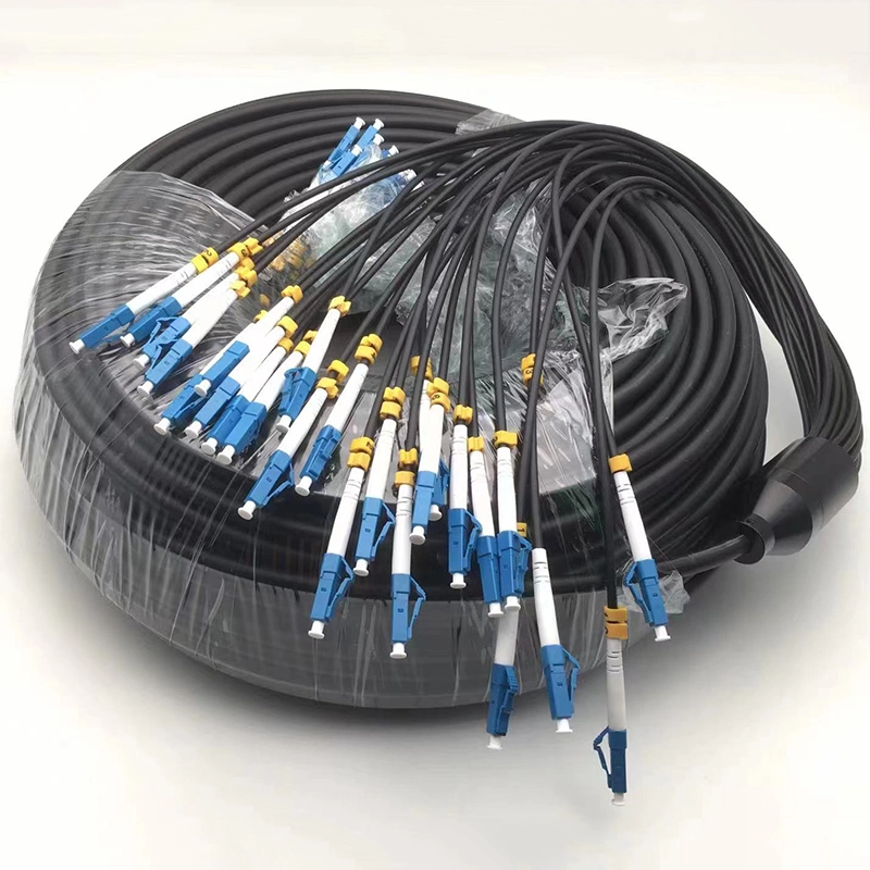 Single Mode LC/Upc Armored Tactical Buried Fiber Optic Patch Cable