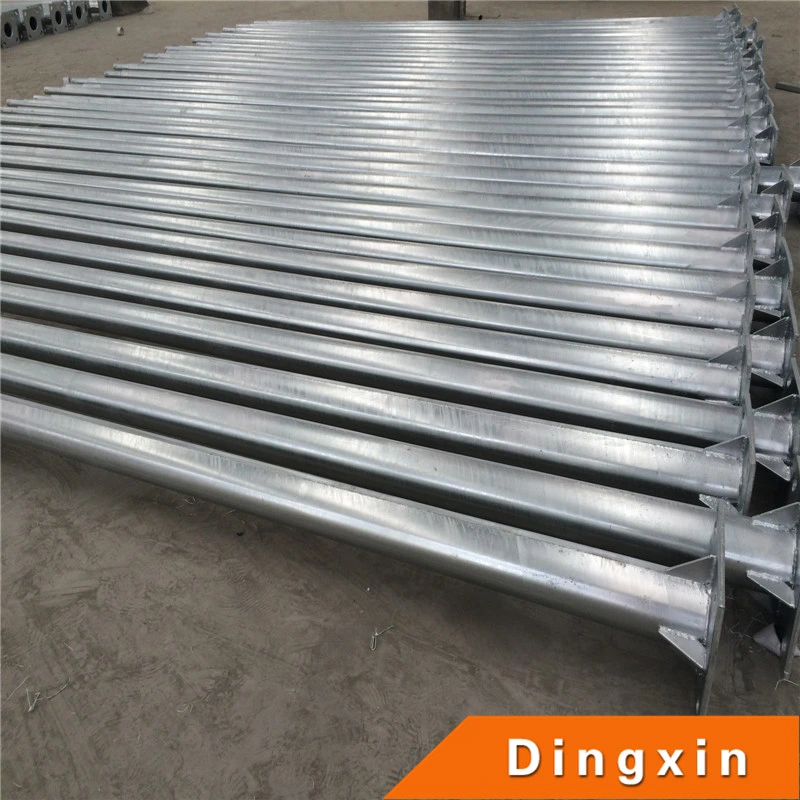 Q355 Q235B Hot Deep galvanized Round e Conical Steel Street Poste de iluminação