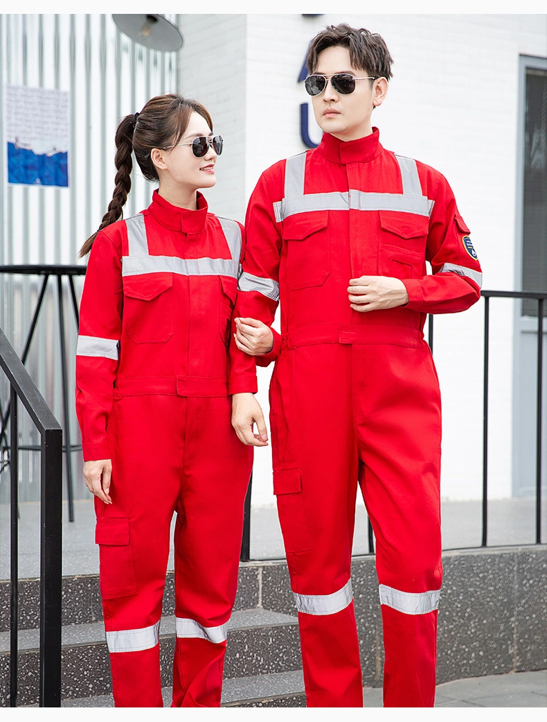 Factory OEM Coverall Hi Vis Safety Reflective Fire Retardant Workwear Uniforms Labor Clothing