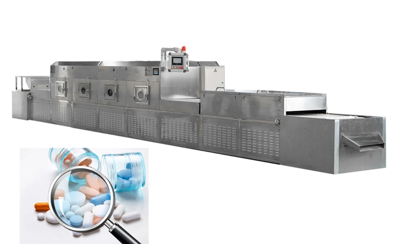 Automatic Conveyor Belt Air Cooling Microwave Sterilization Drying Machine Water Cooling Sterilizers