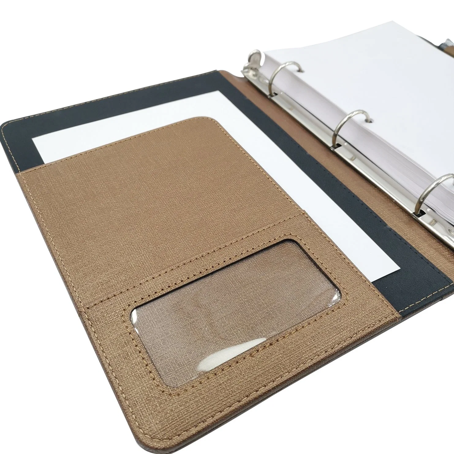 Roose Leaft Leather Binder Planner A5 Rings Binder File Folders with Thicker Inner Pages