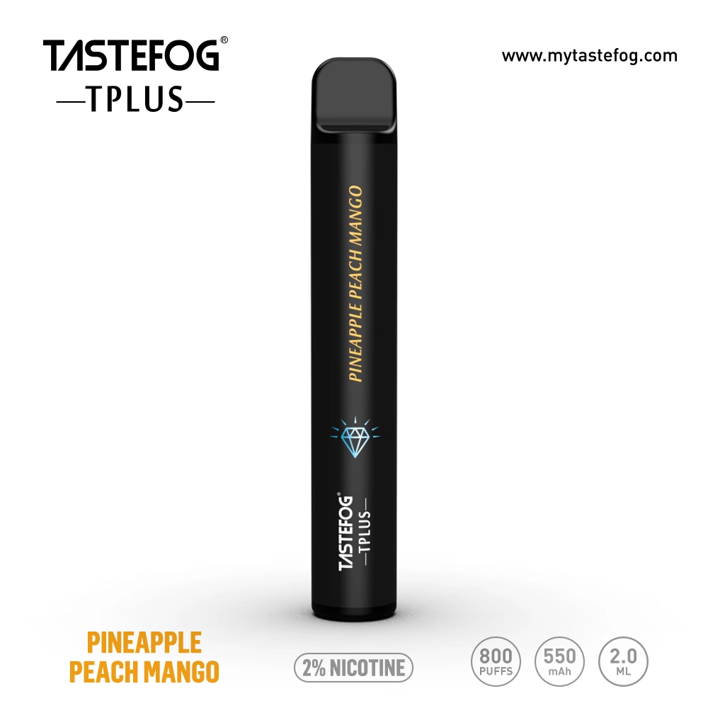 Tplus Tastefog Mini Vape 800 inhalaciones desechables caliente E-cigarrillo Starter Kit con o sin nicotina