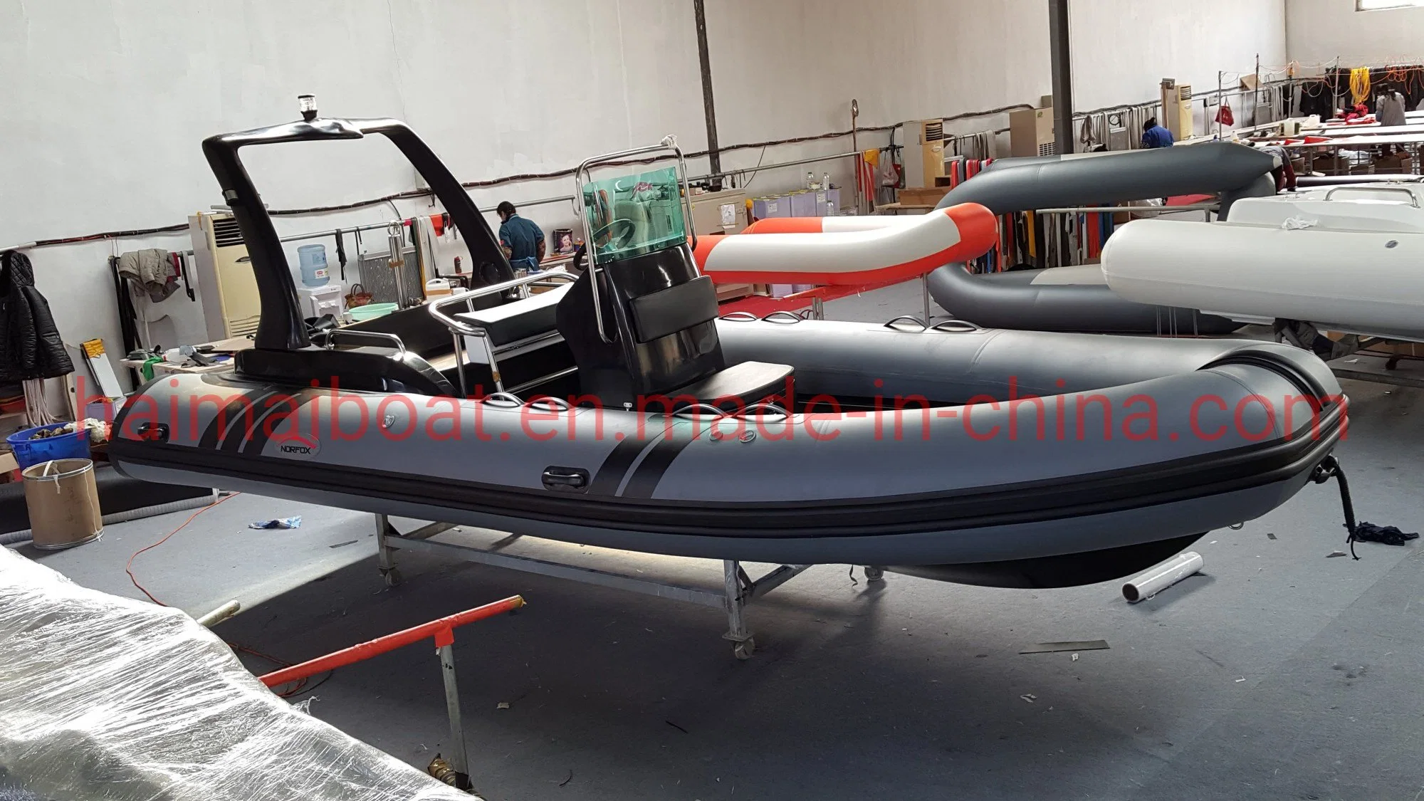 19feet 5.8m PVC Boat Orca Hypalon Boat Rescue Boat Diving Boat Speed Boat Motor Boat Military Assault Boat FRP Boat Rigid Hull Boat Fiberglass Inflatable Boat