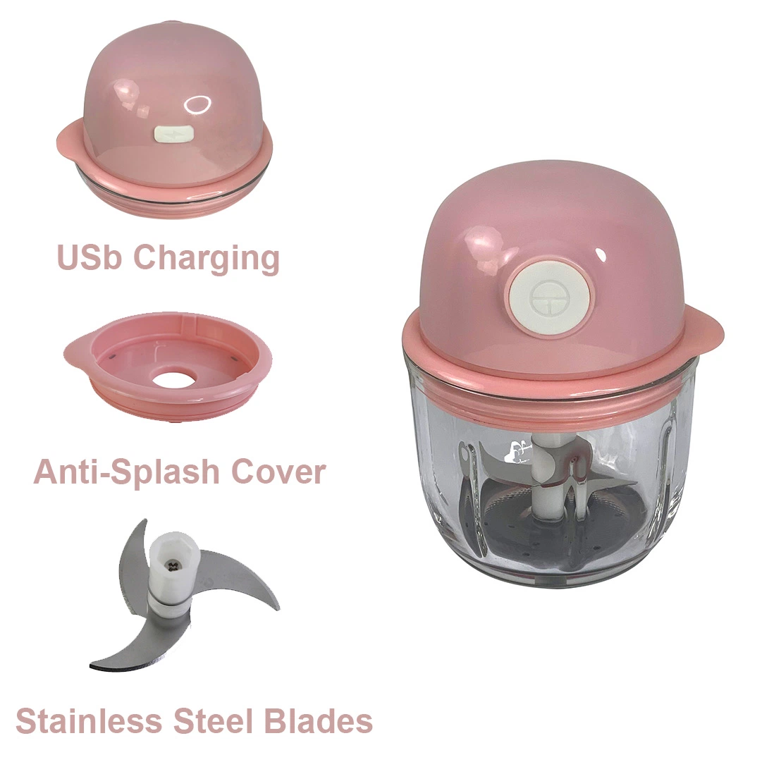 Mini Chopper Portable Household Multifunctional Blender with USB Socket