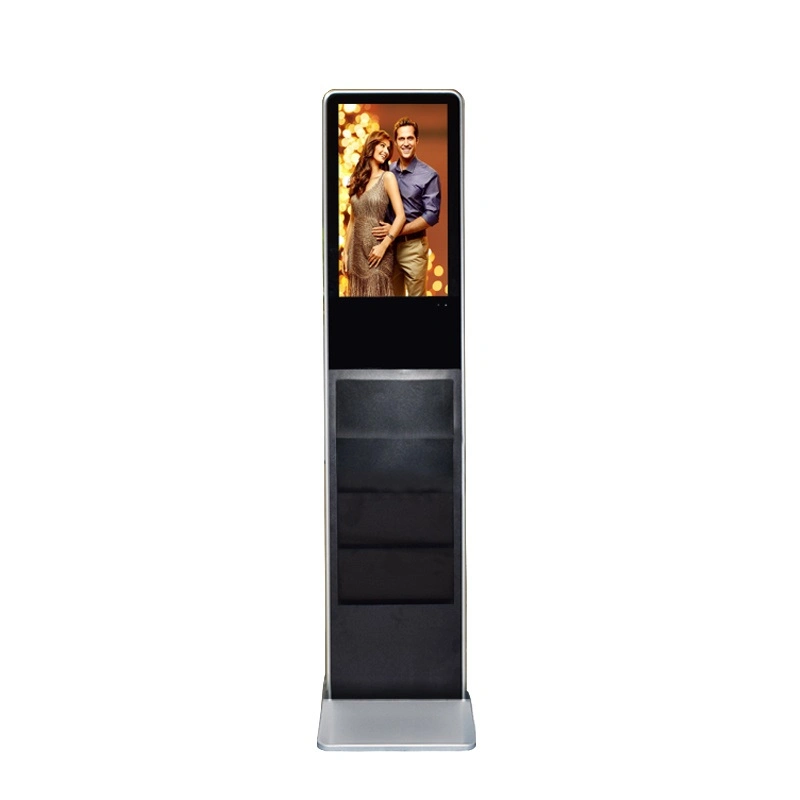 Narrow&Small Type Paper Album Holder LCD Digital Signage Android 21.5inch with Touch Floor Standing Advertising Display