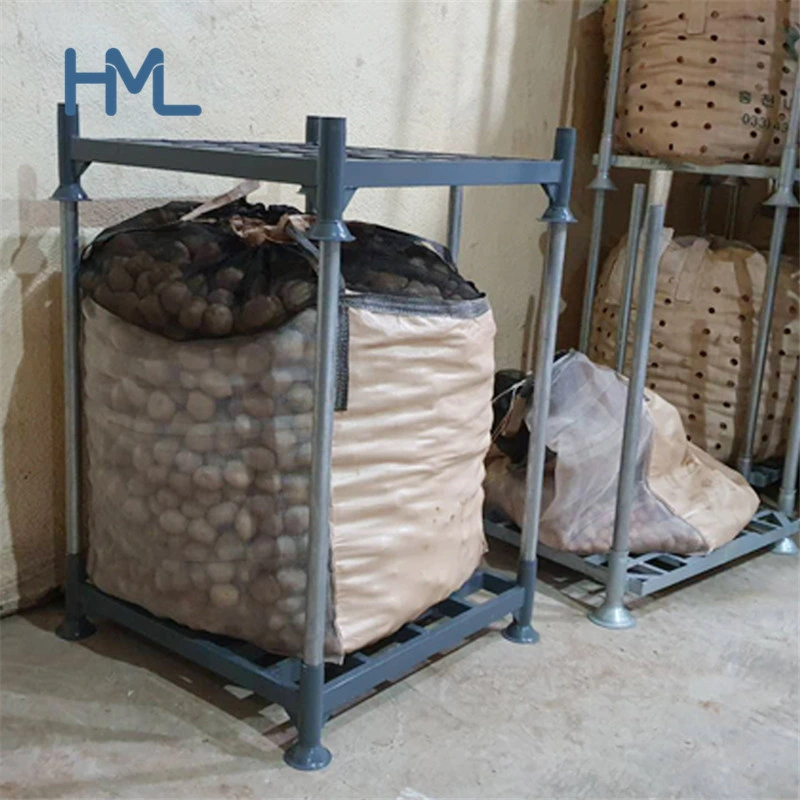 Industrial Pipe Plate Stackable Warehouse Storage Steel Metal Post Pallet