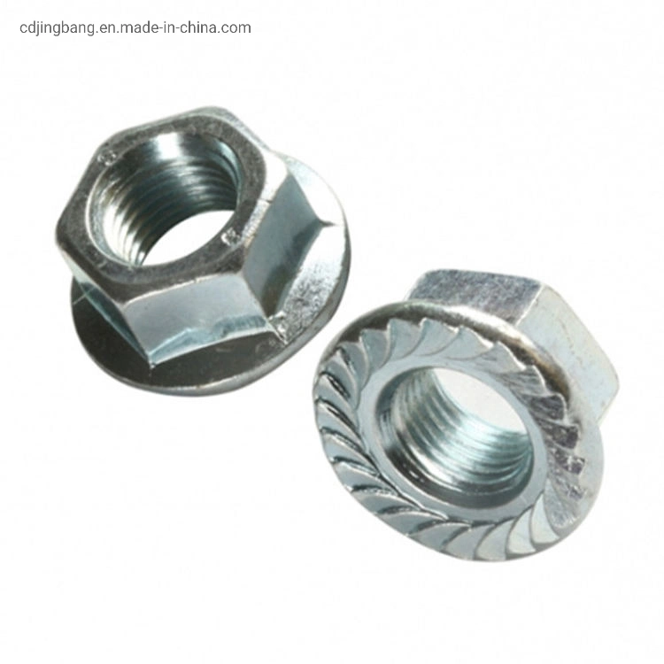 Zinc Plated M6 M8 M10 M4 M12 M14 Flange Nut