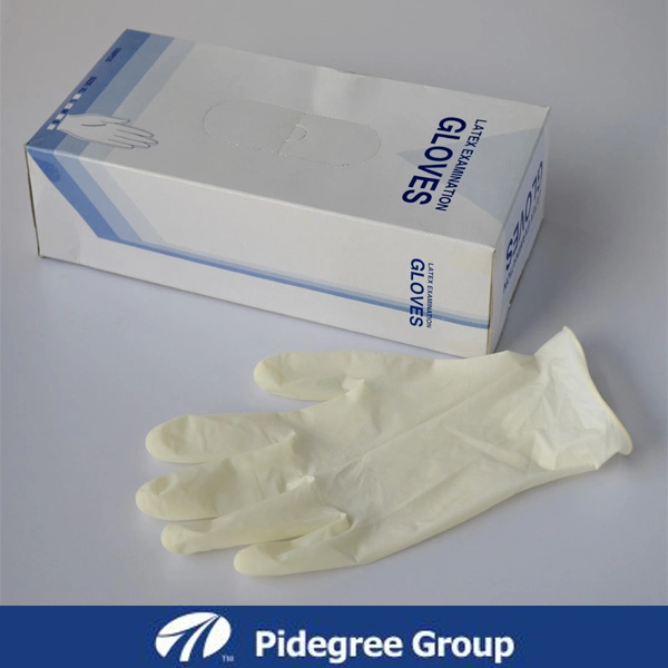 China Medical Examination Gloves Surgical Supply Powder or Powder Free Latex Gloves