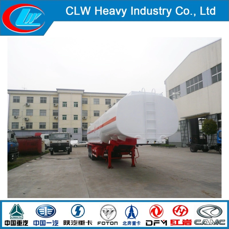 42cbm 45000 Liters BPW Axles Carbon Steel Fuel Oil Tanker Trailer