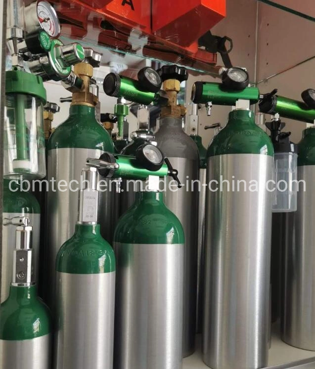 High Pressure DOT/ISO Aluminum O2 Gas Cylinders