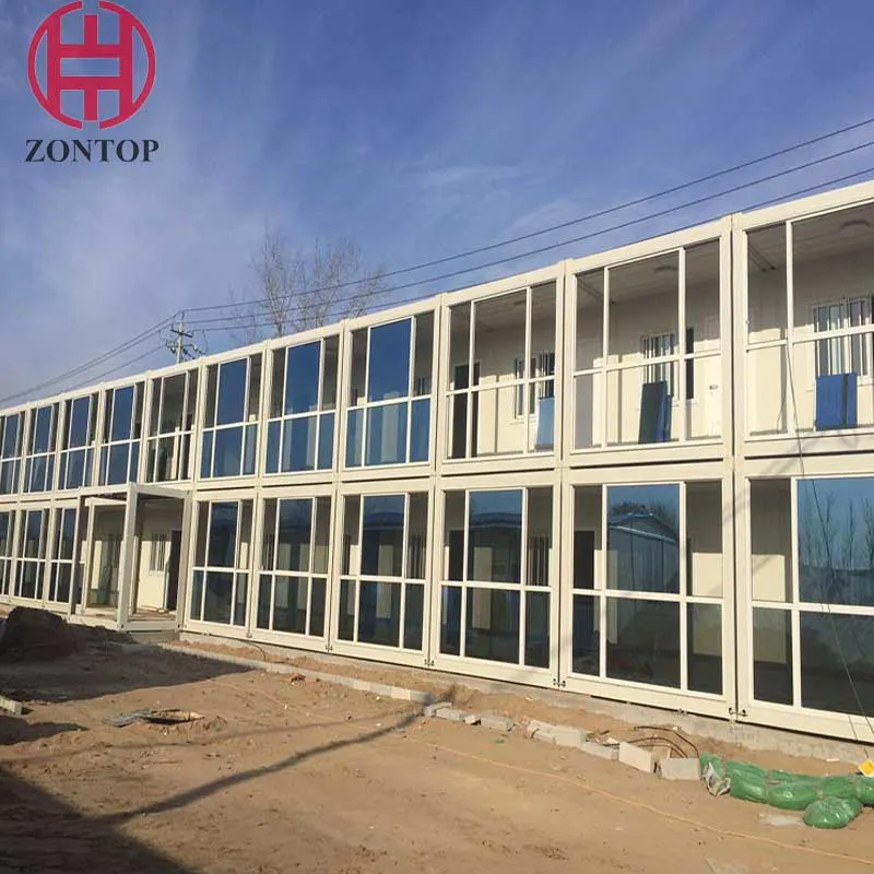 Zontop modern China Modular 3 Bedroom Two Story Prefab Container House