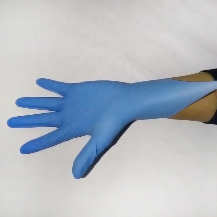 Guantes de nitrilo desechables Sythetic limpiar los guantes para uso alimentario sin polvo guantes