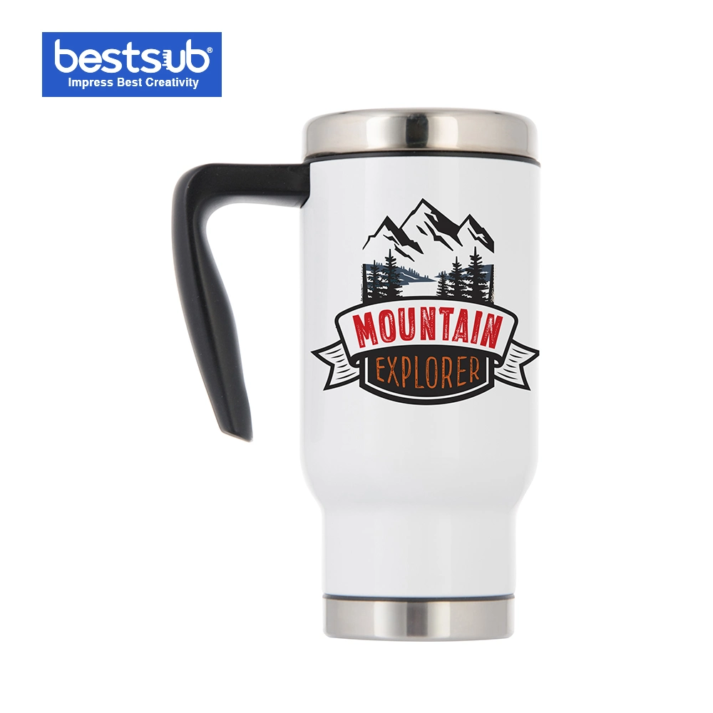 17oz Travel Mug W/ Plastic Insert (White) (B4QC5)