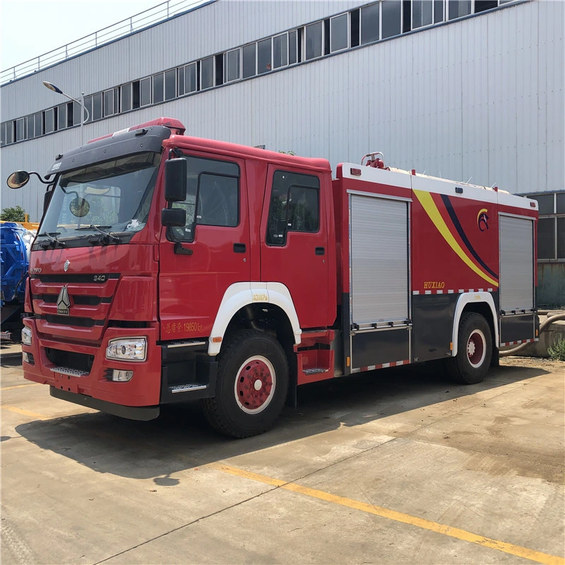 10 Tons to 12 Tons Sinotruck HOWO Fire Extinguisher Foam Tank Dry Powder Tank Water Tank Fire Fighting Truck