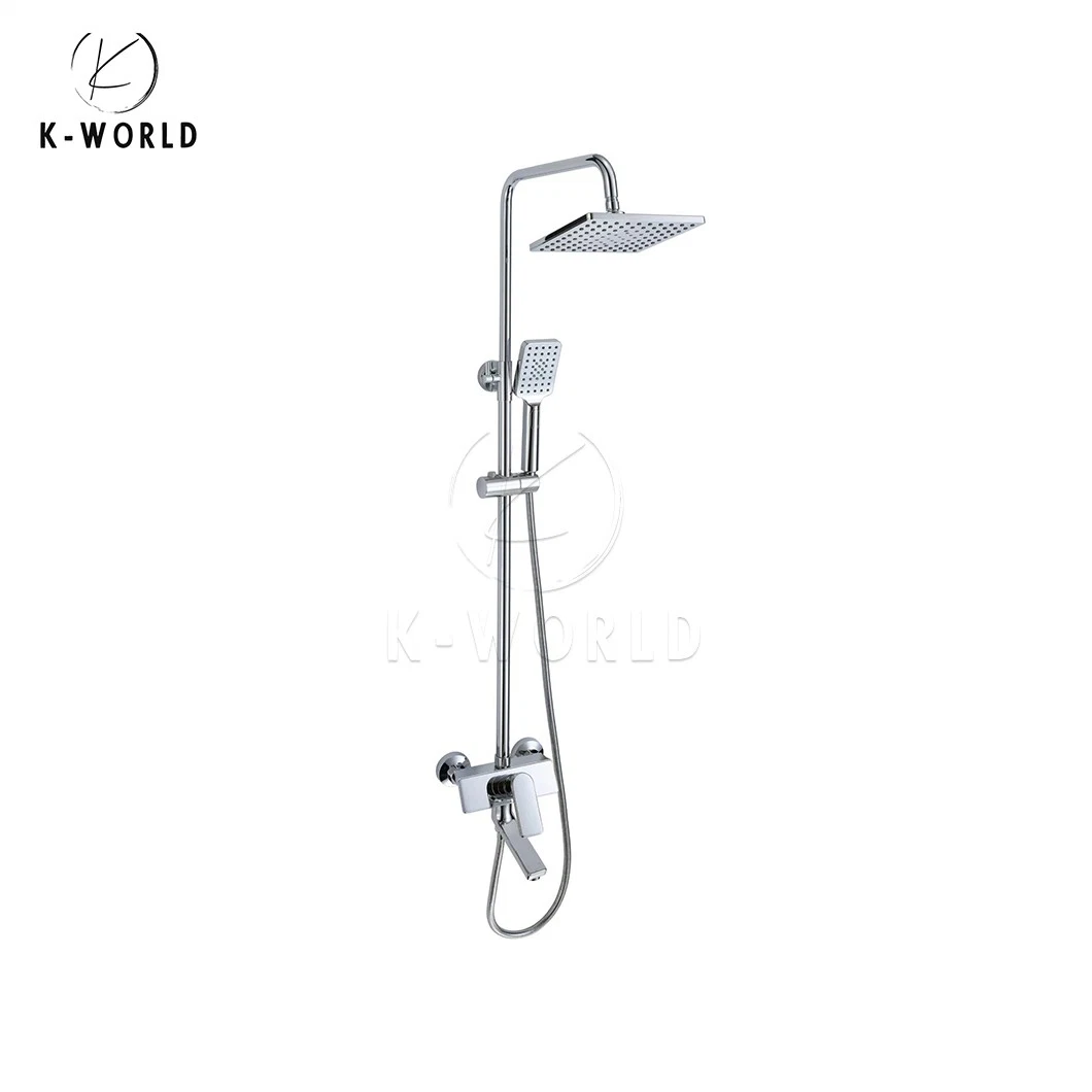 K-World LED Digital Shower Bath Set Manufacturers Custom Rain Shower System Set China Beautiful Appearance Black Modern Shower Set