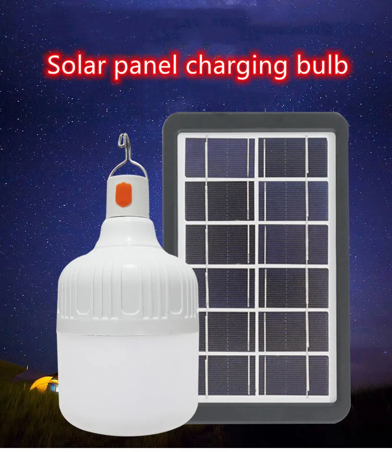 Lampe de batterie de camping directement rechargeable en usine à LED d'économie d'énergie domestique Lampe solaire