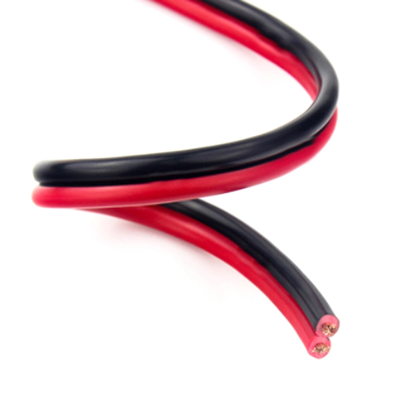 UL2468 Red Black Pure Copper Parallel Line 2 * 0.3mm 2 Core Flat Ribbon Cable Advertising Light Box Electric Vehicle Power Connection Wire