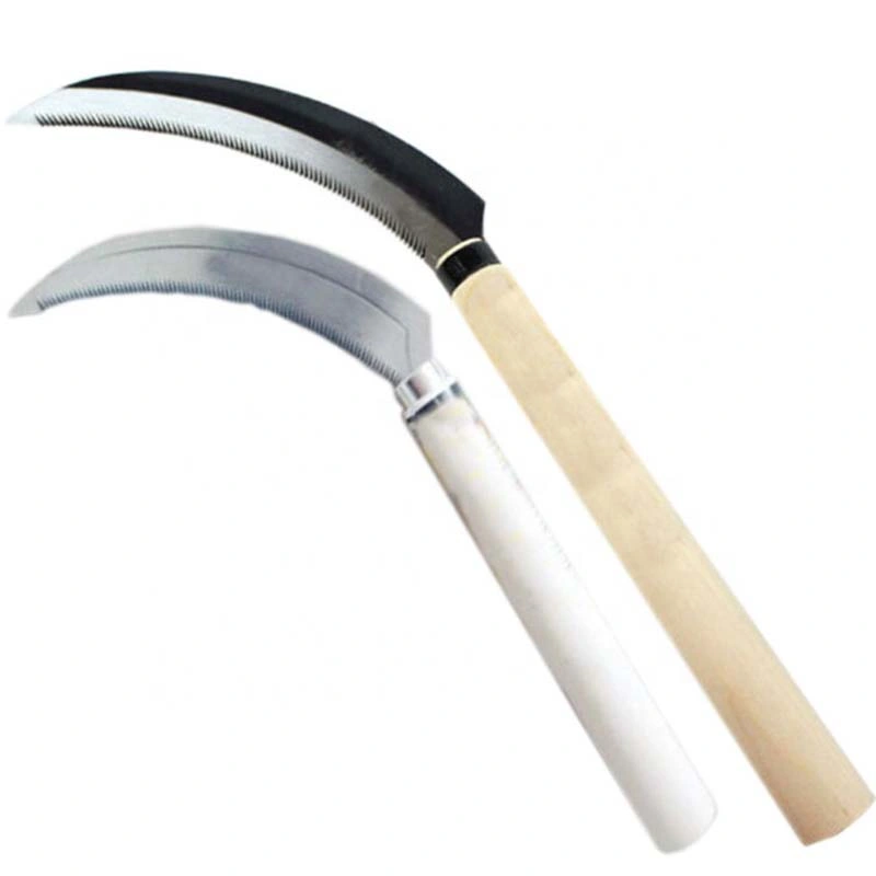 Hot Selling Stainless Steel Serrated Blade Garden Weed Cleaning Grass Sickle