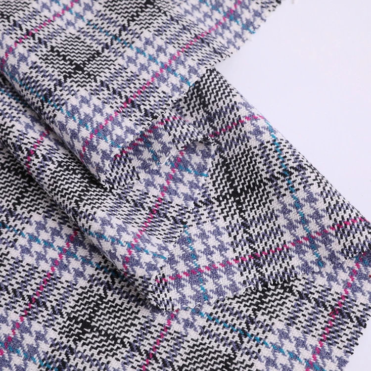 Wool Cotton Plaid Doule Face Wool Fabric