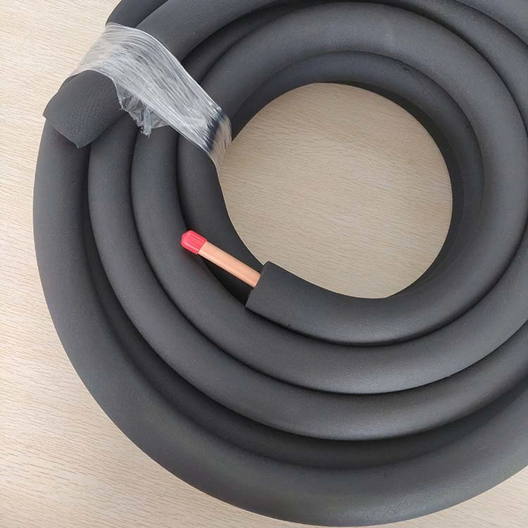 Black Rubber 50m 15FT Insulation Copper Tube Air Conditioner HVAC Parts