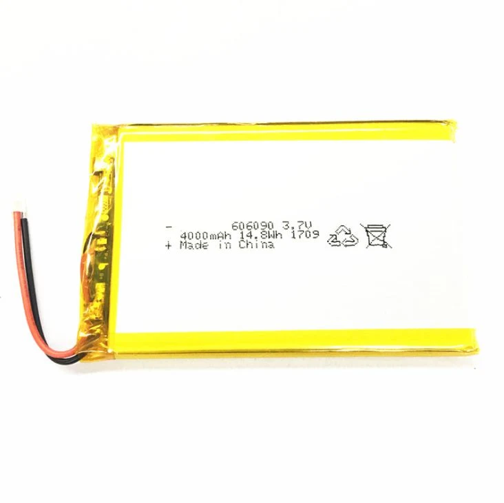 High Capacity Lipo Battery 606090 4000mAh 3.7V Lithium Polymer Ion Battery Pack