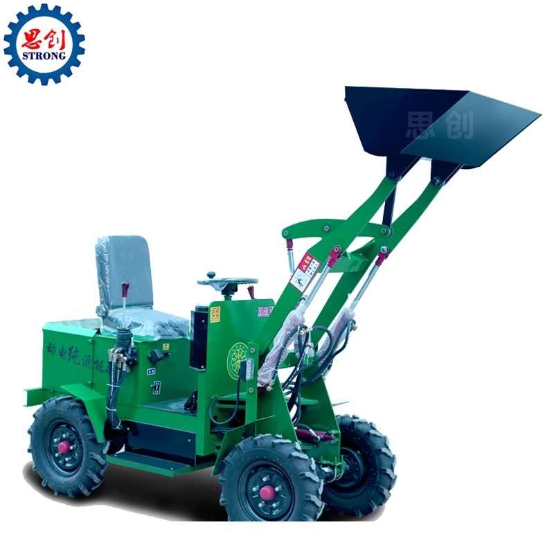 Four-Wheel Drive Electric Loader Mini Loader Battery Operated