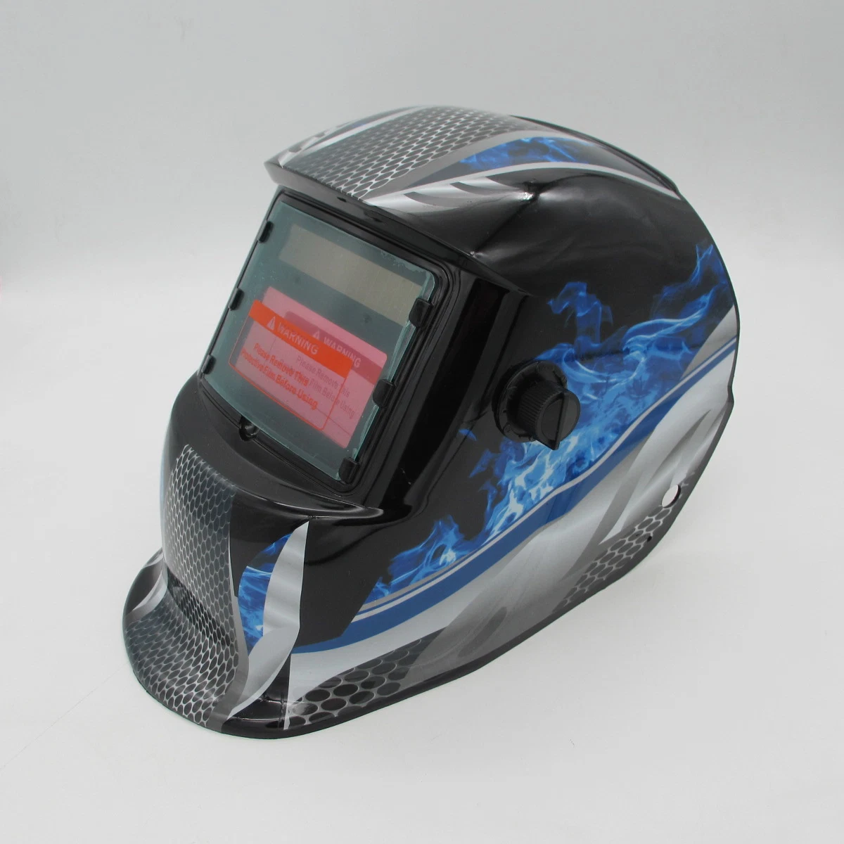 Blue Ture Color Athermal Welding Filter Helmet Black Glass Auto Darkening