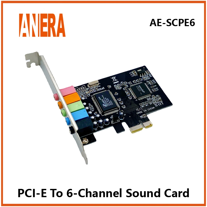 Hot Sale Cmi8738 PCI-E 6 Channel Sound Card PCI Express Audio 5.1 Channel Internal Sound Card