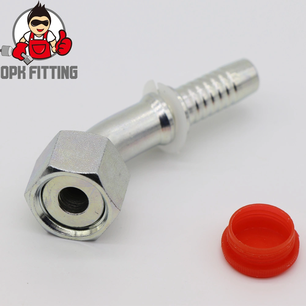 45&deg; Metric Female Flat Seat Crimp Fitting (20241, 20241T)