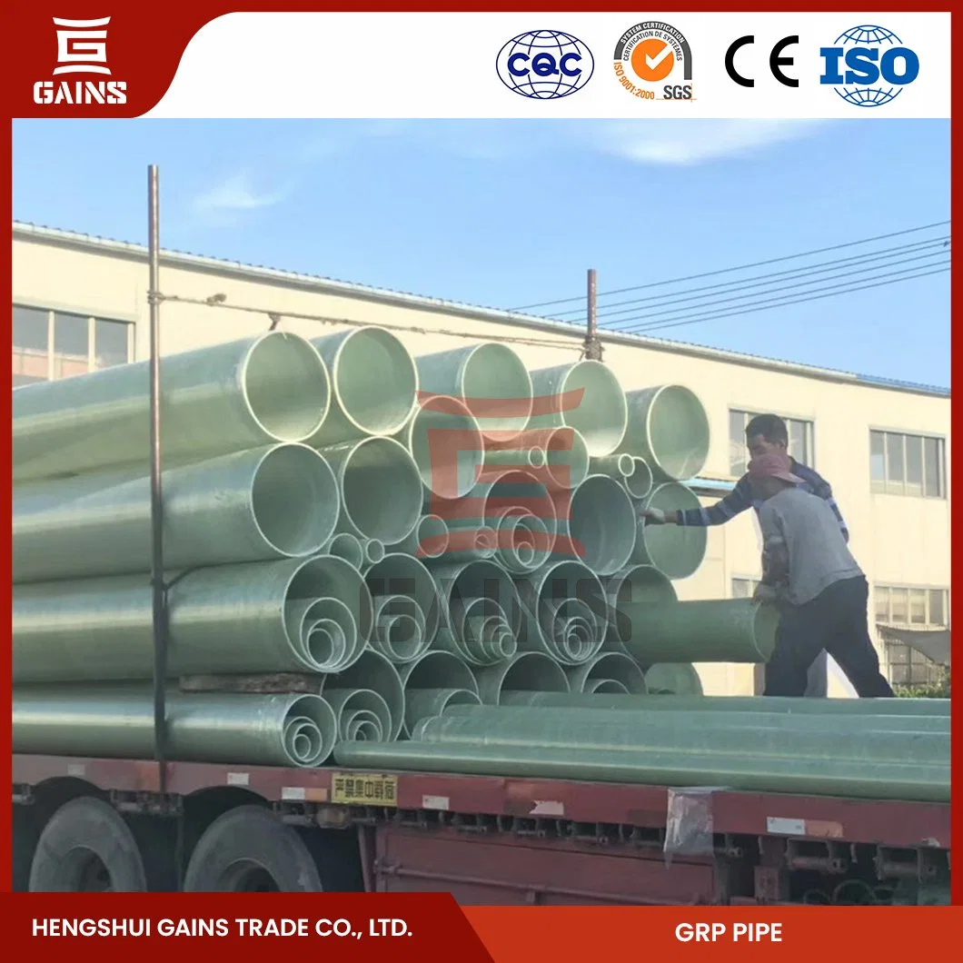 Gains FRP Submersible Pump Pipes Manufacturers GRP Water Pipe China Tuyau en FRP résistant aux acides