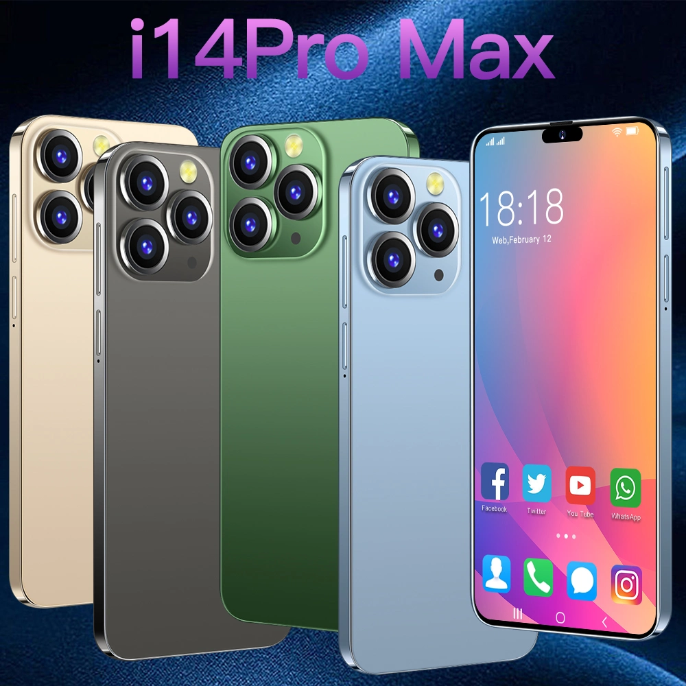 Original I14 PRO Max Unlocked 4G 5g Cell Phone 6.7 Inch Amoled Screen Smartphone Global GSM Let Mobile Phones