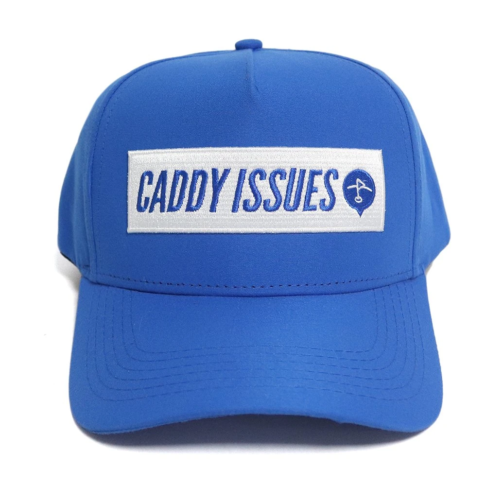 Unique Trend of 5-Panel Baseball Cap Made of Blue Suede Fabric