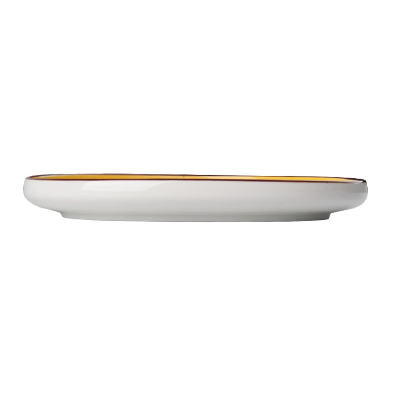 Wholesale/Supplier Yellow Oval Deep Porcelain Ceramic Dipping Oven Salad Bowl Ceram