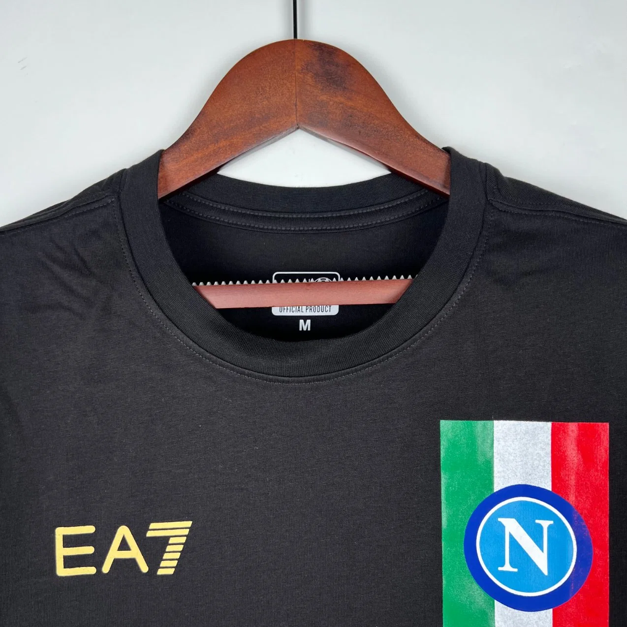 New Summer Mens 2324 Naples Black S-XXL Logo Printed T-Shirts Short Sleeve Tops Quick Drying T-Shirts Jersey