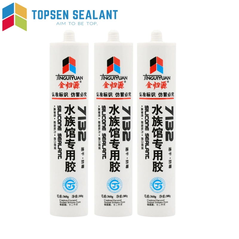 Hot Sale Clear Acetic OEM Adhesives Aquarium Fish Tank Glass Silicone Sealant for Door Window and Construction