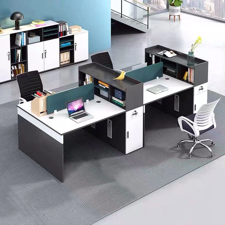 Innovative Design Wooden Office Furniture Combination Durable Partition Staff Workstation