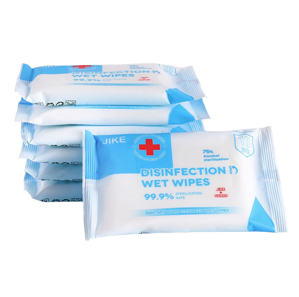 50PCS Surface Disinfectant Hospital Grade 99% 70% 75% Ethyl Alcohol Ethanol Single Packed Clean Wet Wipe in Bulk