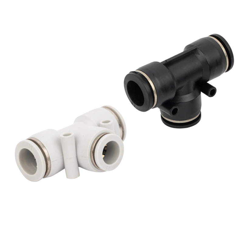 Plastic Quick Connect Tee Tube Joints Air Hose Fittings PE Pneumatic Connector Pneumatic Quick Coupling