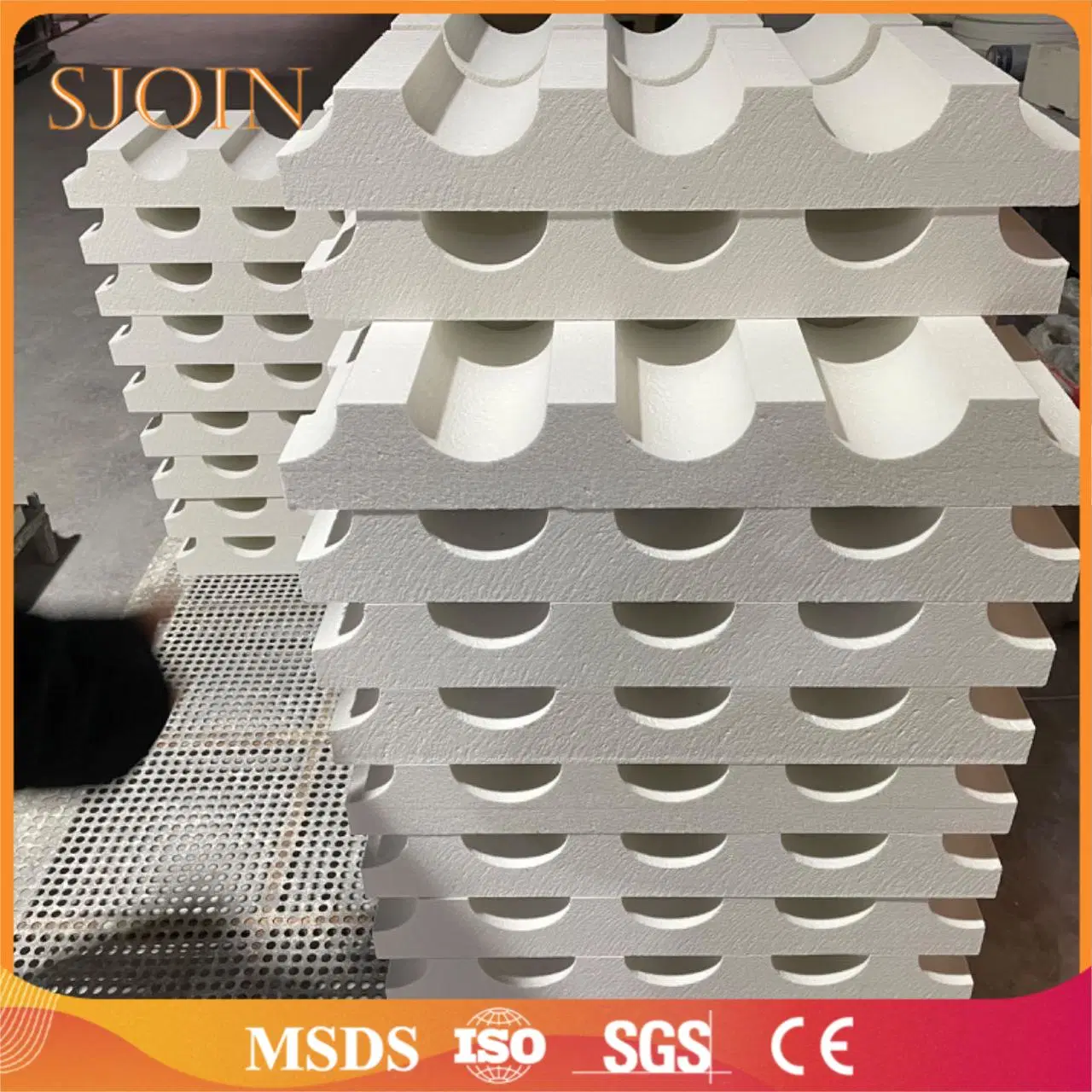 15. Glass Tempering Furnace Kiln Roller End Side Seal Insulation Refractory Shapes