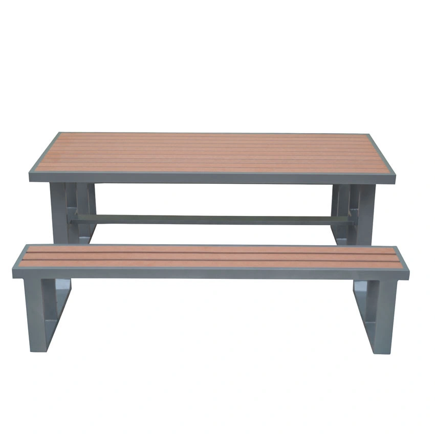 Outdoor Aluminum Plastic Wood Furniture Garden Picnic Table Sets