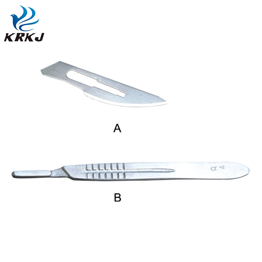 Veterinaria profesional Seel bisturí frío cuchillo inoxidable mango