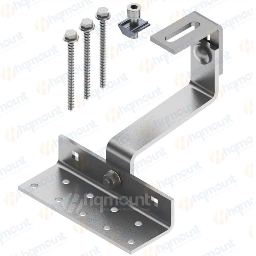 OEM ODM de acero inoxidable SUS PV Montaje rápido sistema de panel solar de gancho de techo