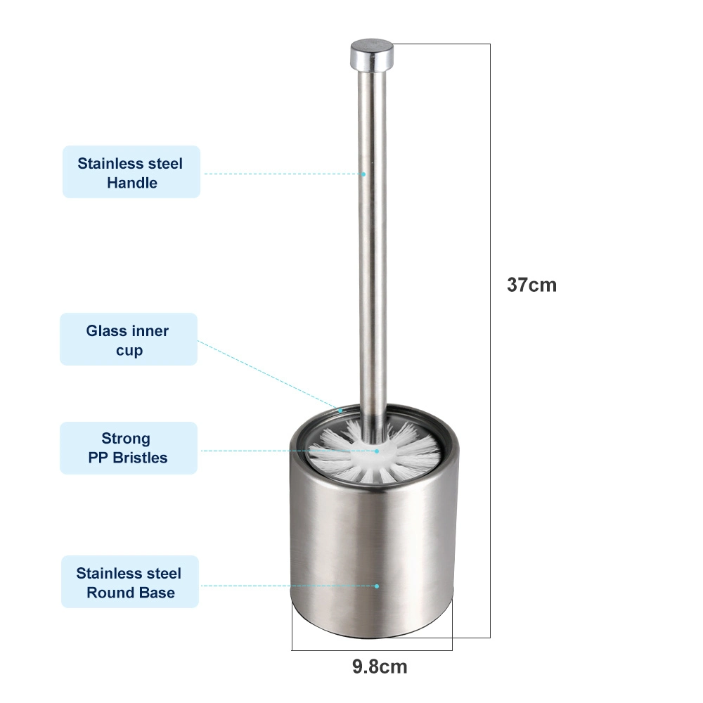 فرشاة للمرحاض باستخدام مقبض من الفولاذ المقاوم للصدأ