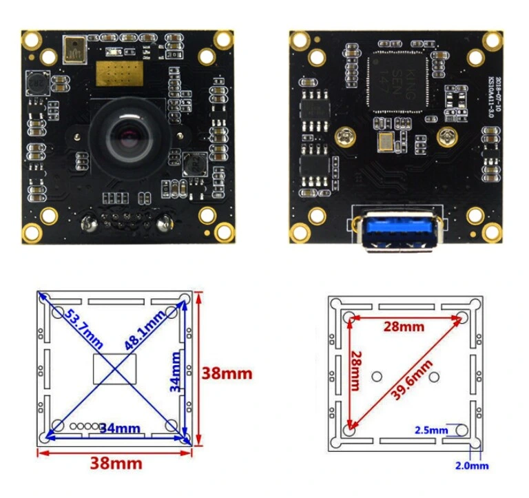 USB3.0 Free Drive Camera Module with 10MP Color Large Photosensitive Chip for Taking HD Photos