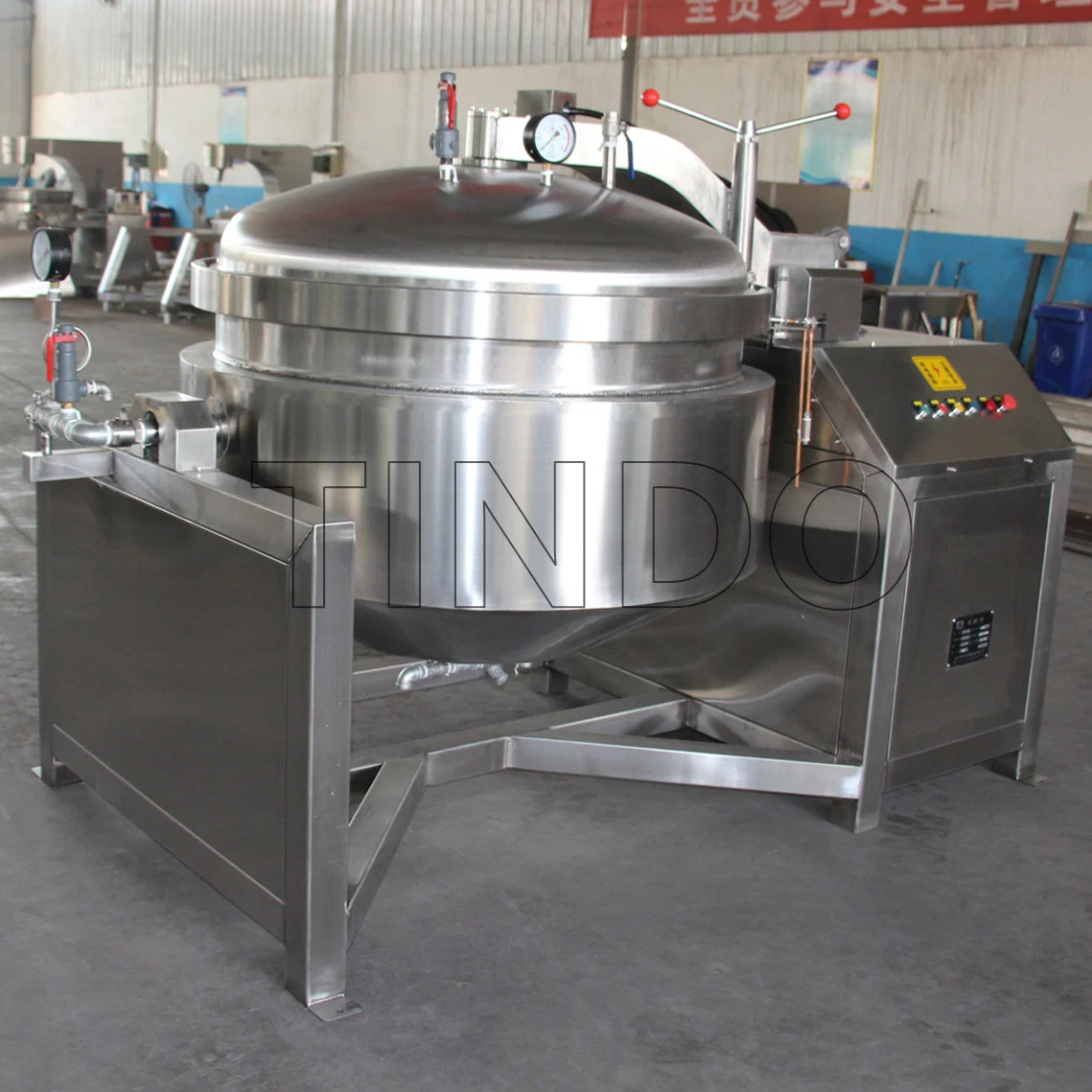 800 Liter Pressure Cooking Pot Machine PLC Control Cooker for Sauce Jam